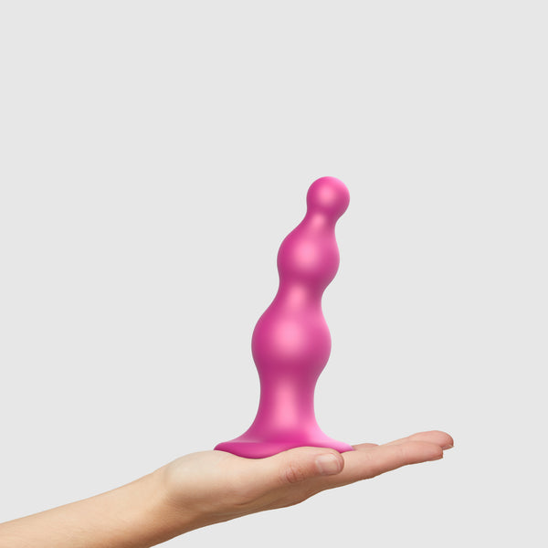 Dildo-Plug Beads färben Himbeerrosa Metallic